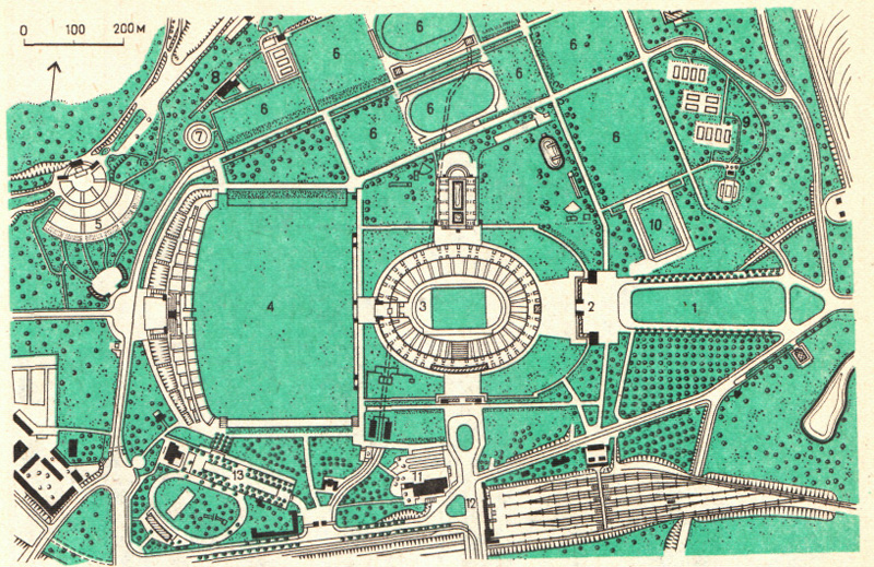 План стадиона XI Олимпийских игр в Берлине