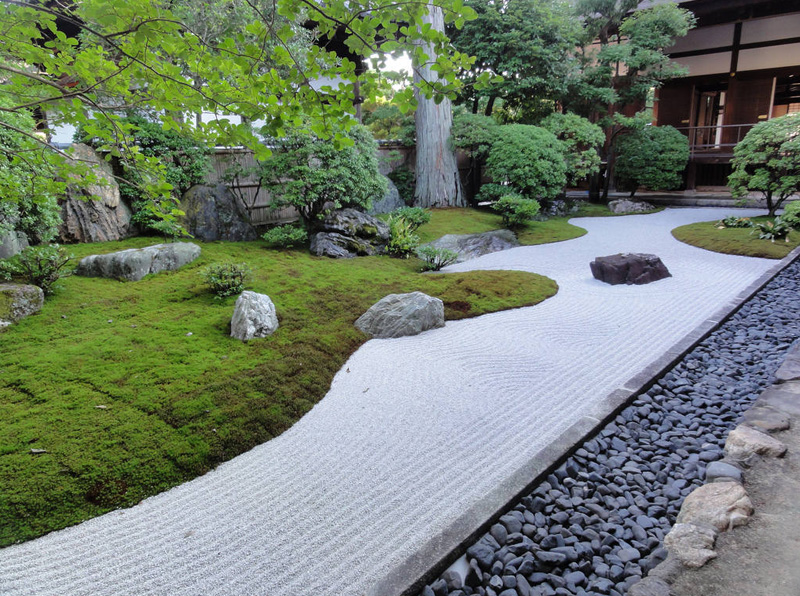 Японский сад. Сад монастыря Мёсиндзи в Киото. Myoshin-ji