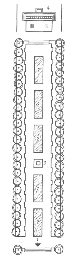 Рис. 13.12. Схема плана фонтанного партера из 2750 струй, олицетворяющего годовщину города (Ереван)