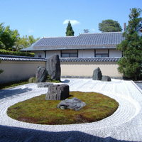 Южный сад ходзё в монастыре Дайтокудзи в Киото