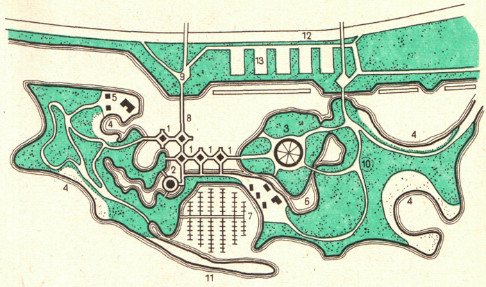  Схема планировки гидропарка в Торонто (Канада)