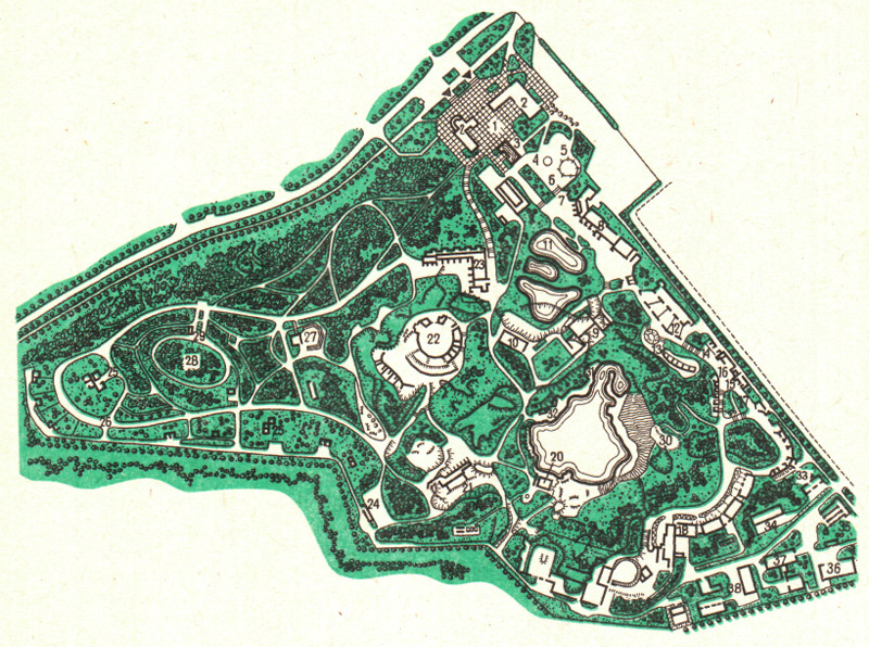 Схема генерального плана зоопарка в Екатеринбурге