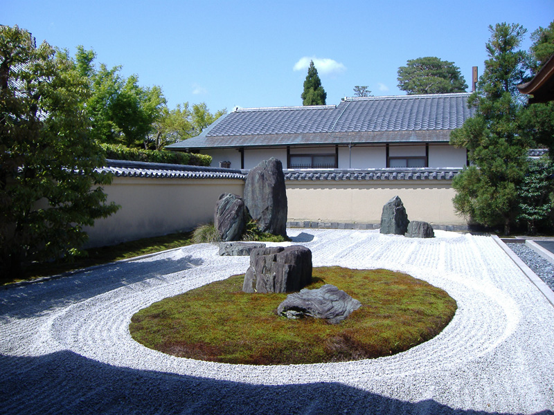 Японский сад. Южный сад ходзё в монастыре Дайтокудзи в Киото. Daitoku-ji