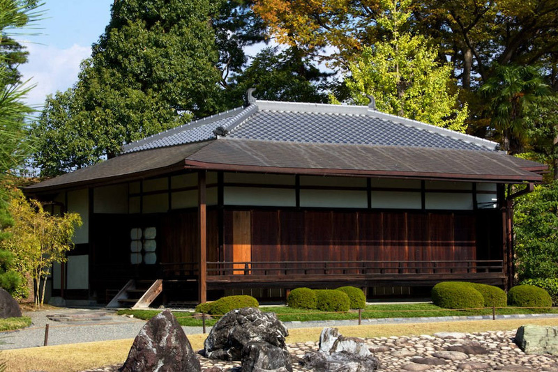 Японский сад. Сады замка Нидзё в Киото. Nijo