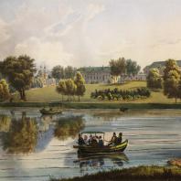 Кузьминки. Вид западной части дома. Из альбома «Виды села Влахернского» (1841 г.)