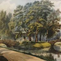 Кузьминки. Вид беседки на острове. Из альбома «Виды села Влахернского» (1841 г.)