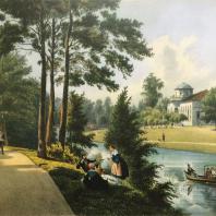 Кузьминки. Вид оранжереи с южной стороны. Из альбома «Виды села Влахернского» (1841 г.)