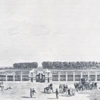 Останкино. Вид с балкона дворца Картина Д. Лифона, 1799 г.