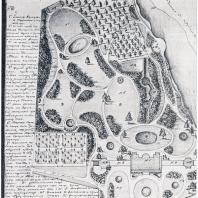 План английского сада в усадьбе Остафьево (1821 г.) Архитектор Ф. Мельников