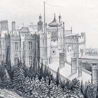 Вид Воронцовского дворца (со старинной почтовой открытки)