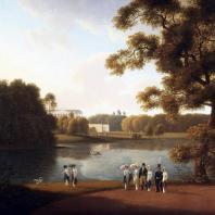 Вид на пруд и Камеронову галерею. Царское село. Мартынов А.Е. 1815 г.